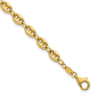14K Polished Puffed Anchor/Mariner Link 7. Bracelet (Style SF3160-7.5)