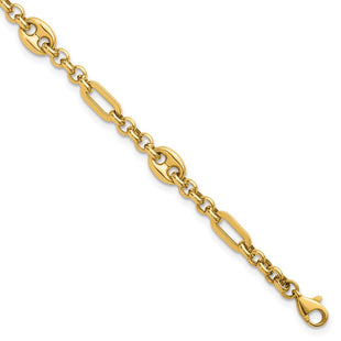 14K Polished Fancy Multi Link 7. Bracelet (Style SF3162-7.5)