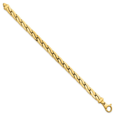 14K Polished Lightweight Fancy Link Bracelet, 7.5 x 6.3mm