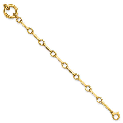 14K Polished Fancy Long Link with Circle, 17.5 x 18mm