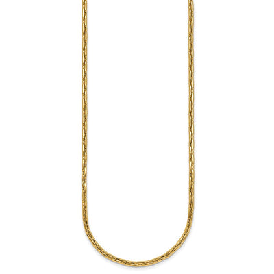 14K Polished Fancy Link Necklace, 18 x 2.9mm