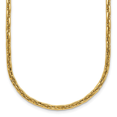 14K Polished Fancy Link Necklace, 18 x 2.9mm