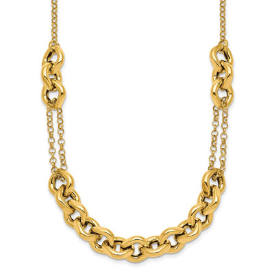 14K Polished Fancy Multi Link, 18 x 10.2mm