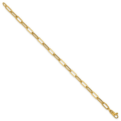 14K Polished Paperclip Link Necklace, 18 x 4.35mm