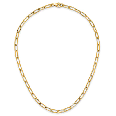 14K Polished Paper Clip Link Necklace