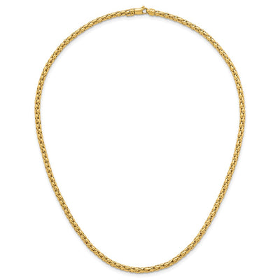 14K Polished Fancy Link Necklace, 18 x 3.4mm