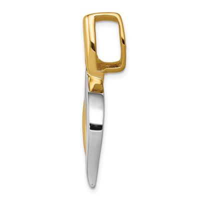 14K Two-Tone Slide Fits up to Regular/Fancy/Reversible Omega, 36 x 16mm
