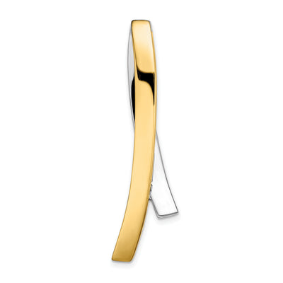 14K Two-Tone Slide Fits up to Regular/Fancy/Reversible Omega, 48 x 8mm