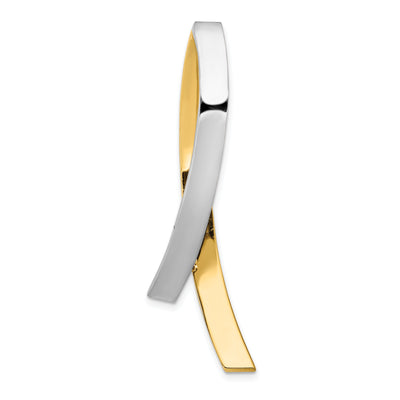 14K Two-Tone Slide Fits up to Regular/Fancy/Reversible Omega, 48 x 8mm