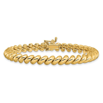 14K Polished San Marco Necklace, 16 x 6mm