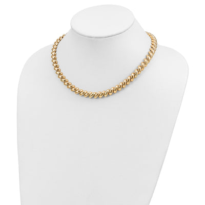 14K Polished San Marco Necklace, 17 x 10mm