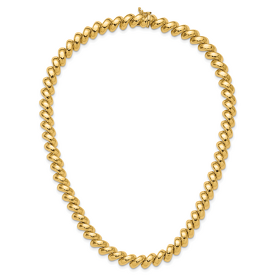 14K Polished San Marco Necklace, 17 x 10mm