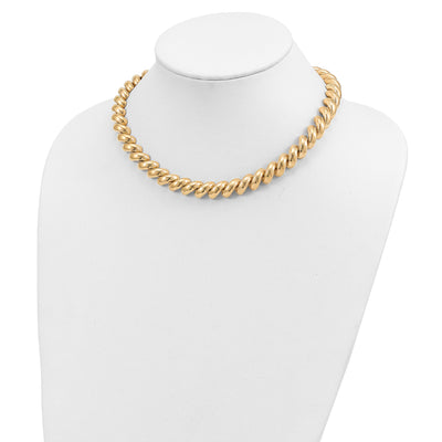 14K Polished San Marco Necklace, 17 x 12mm