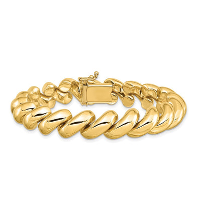 14K Polished San Marco Necklace, 17 x 12mm