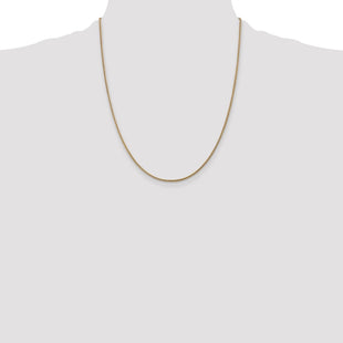 14K Round Snake Lobster Clasp Chain (Style SNA160-22)