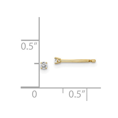 14y .. I1 J-K Diamond Stud Push-on Post Earrings