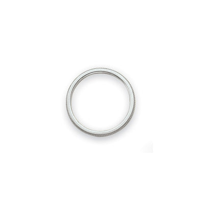 14K White Gold Milgrain Stackable Band