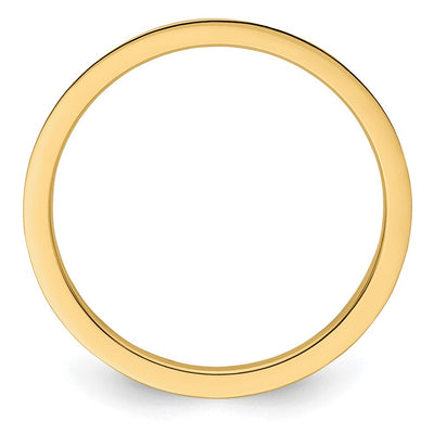 14K Yellow Gold Criss-Cross Pattern Stackable Band