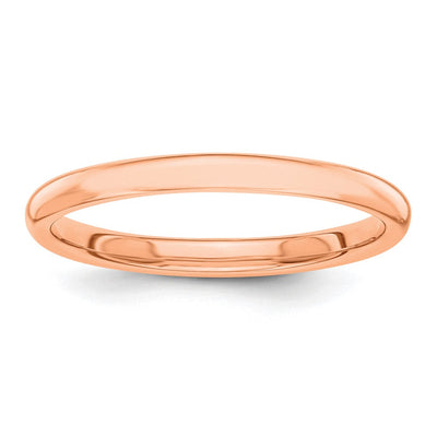 14K Rose Gold Polished Stackable Band