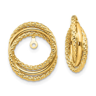 14k Polished & Twisted Fancy Earring Jackets (Style T585J)