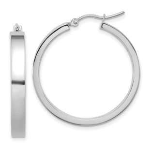 14k White Gold Polished Hoop Earring (Style TA241W)