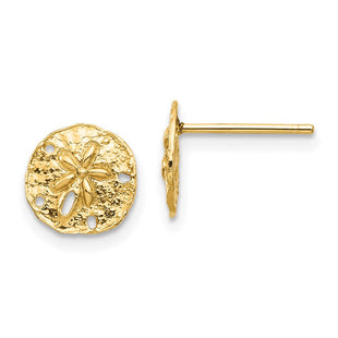 14K Sand Dollar Post Earrings (Style TC1022)