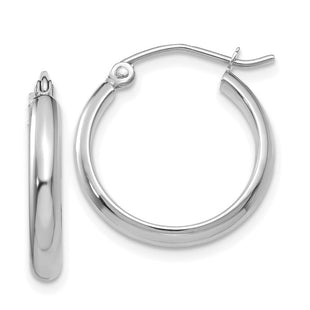 14k White Gold Polished Hoop Earring (Style TC649)
