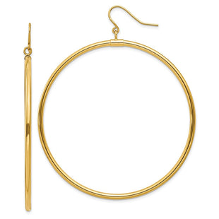 14k Tube Hoop Dangle Earrings (Style TE510)