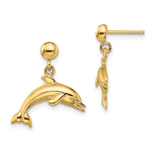 14k Yellow Gold Earrings Style TE848 - Classique Jewelry Inc.