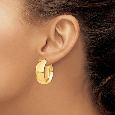 14K High Polished Small Hoop Earrings