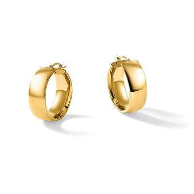 14K High Polished Small Hoop Earrings