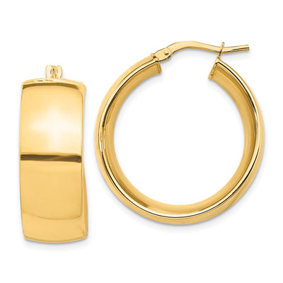 14K High Polished Small Hoop Earrings