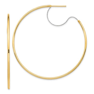 14k Two-tone Earrings Style TF1643 - Classique Jewelry Inc.
