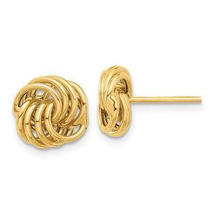 14K Polished Love Knot Post Earrings (Style TF2343)