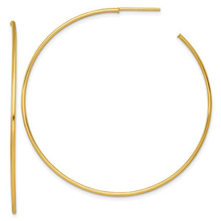 14k Polished 1.2 x Solid C-Hoop Post Earrings (Style TF2489)