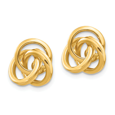 14K Polished Love Knot Earring Jackets, 12 x 10mm