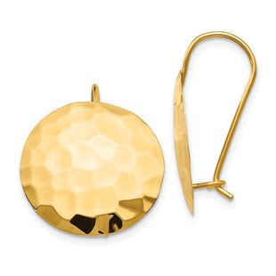 14k Hammered Circle Earrings (Style TH652)
