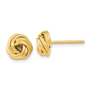 14K Polished Love Knot Post Earrings (Style TL1123)
