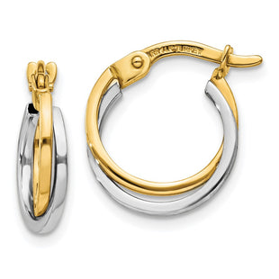 14k Two-tone Earrings Style TL697 - Classique Jewelry Inc.