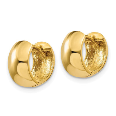 14K Round Hinged Hoop Earrings, 9.75 x 5mm