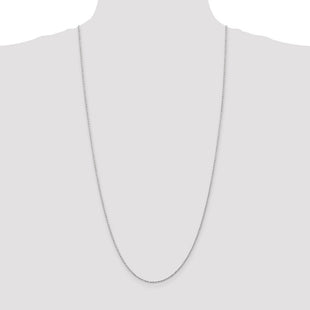14K White Gold Diamond-cut Machine Made Rope with Lobster Clasp Chain Chain (Style W012-30)