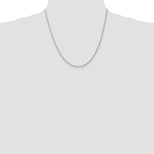 14K White Gold Regular Rope with Lobster Clasp Chain (Style W012S-20)