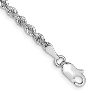 14K White Gold Regular Rope with Lobster Clasp Chain (Style W021S-7)