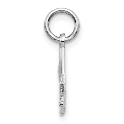 14K White Gold #1 Mom Charm, 18 x 15mm