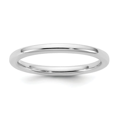 14K White Gold European Comfort Fit Band