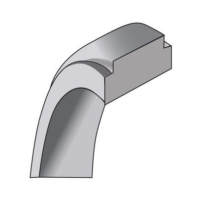 14K White Gold Flat with Step Edge Wedding Band