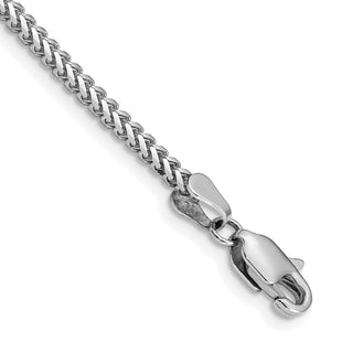 14K White Gold Franco with Lobster Clasp Bracelet (Style WFRA065-7)
