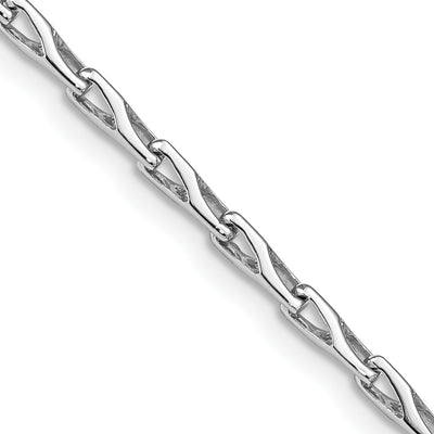 14K Hand Polished Fancy Link with Lobster Clasp Necklace