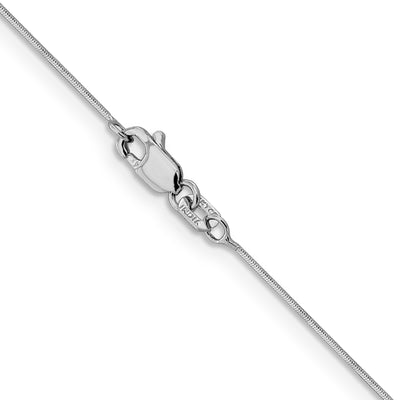 14K White Gold Octagonal Snake with Lobster Clasp Chain, 16 x 0.5mm