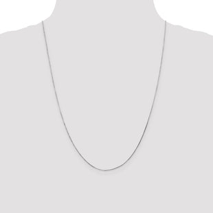 14K White Gold Octagonal Snake with Lobster Clasp Chain (Style WOS060-24)